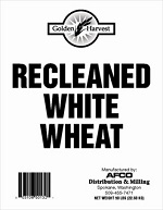 50# RECLEANED WHITE WHEAT GHF